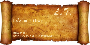 Lám Tibor névjegykártya